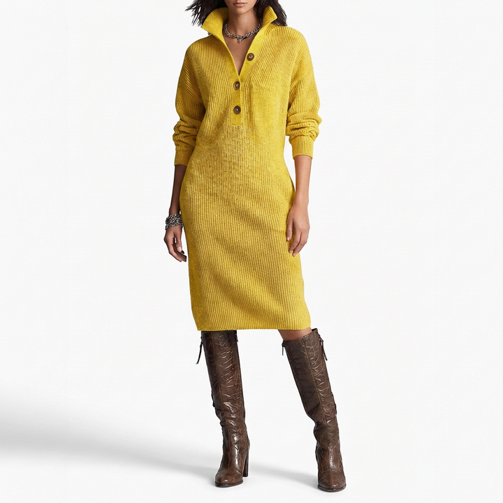 Sofía | Vestito in Jersey con Bottoni Donna