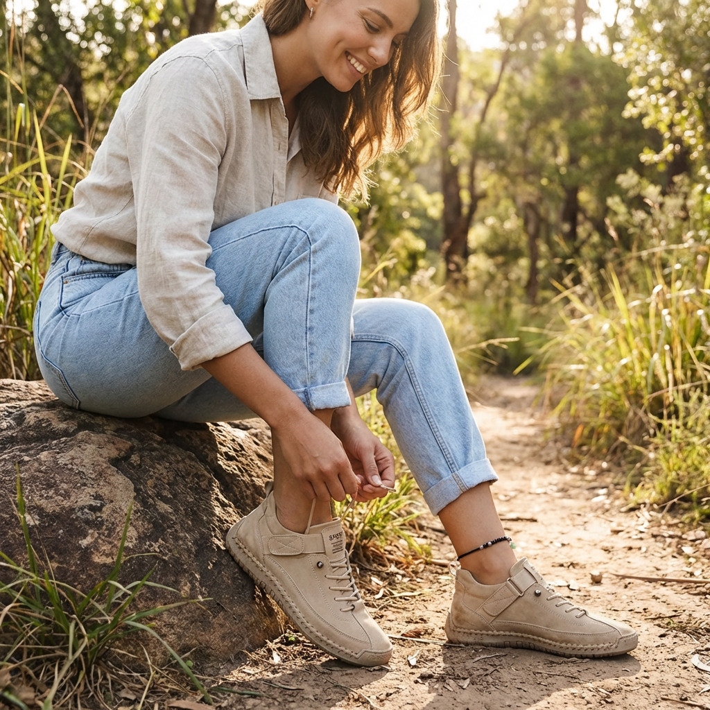 Sofia | Scarpe da Donna con Cucitura Intrecciata e Chiusura a Strappo | Informali
