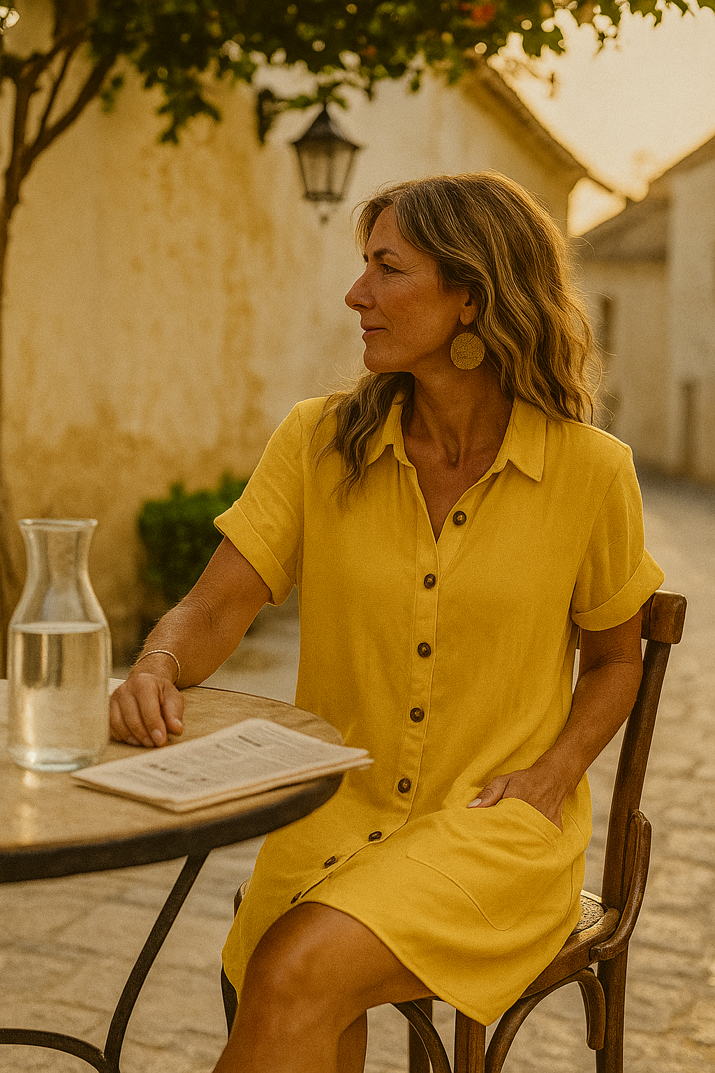 Solea | Vestido Mini Vintage de Mujer con Cuello en V | Elegante y Ligero para Verano