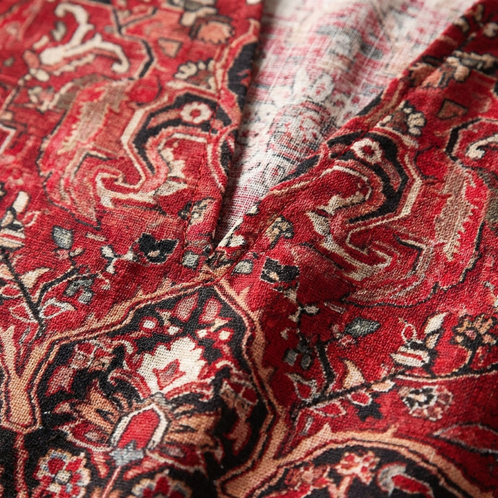 Soraya | Vestito Midi Stampato con Scollo a V Donna Boho