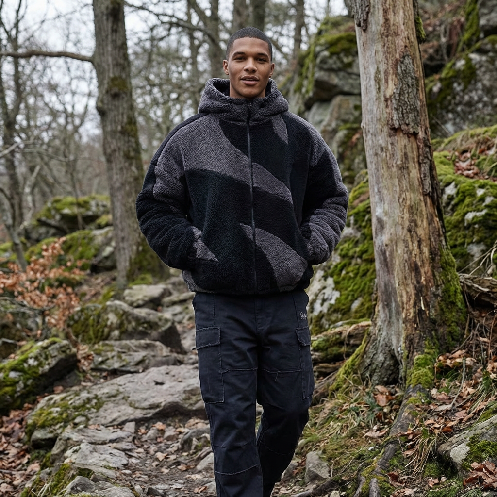 Tate | Giacca con Cerniera da Uomo a Taglio Rilassato