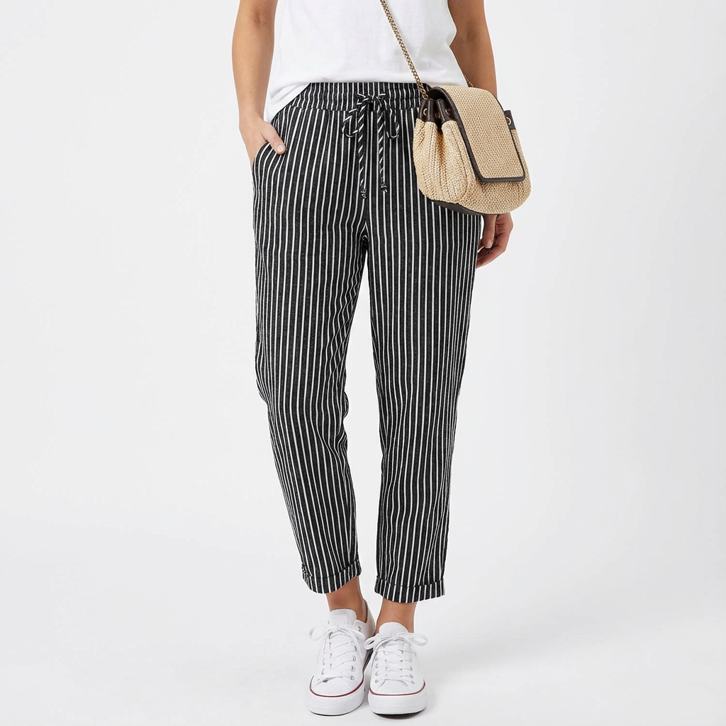 Theresa | Pantalones Recortados con Cordón para Mujer