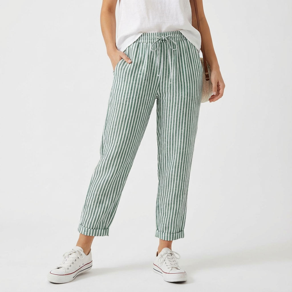 Theresa | Pantalones Recortados con Cordón para Mujer