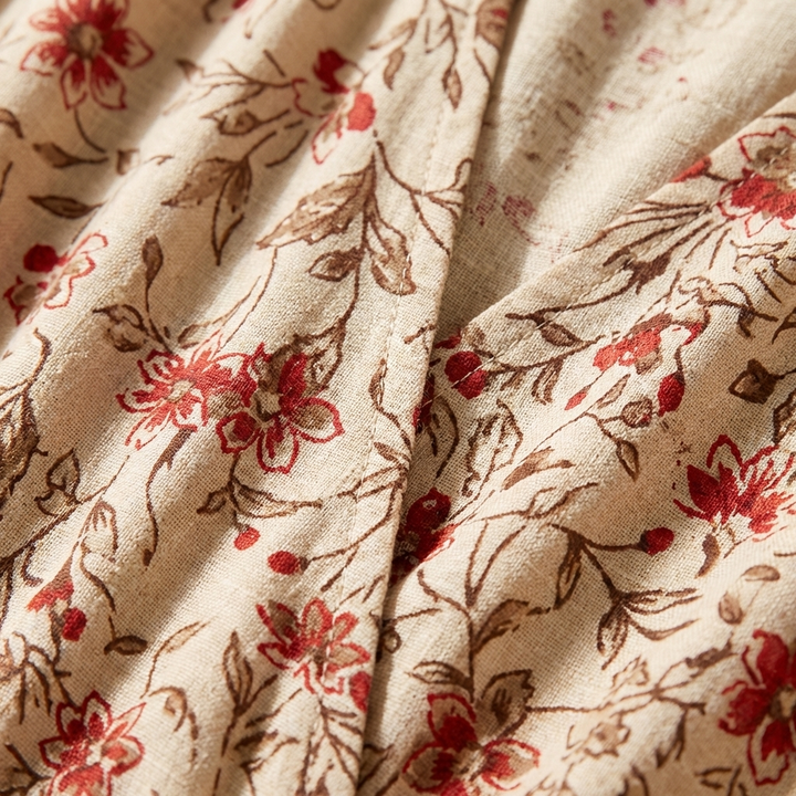 Valentina | Abito lungo da donna con stampa e spacco