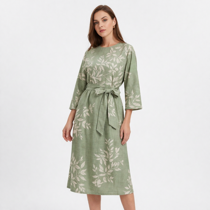 Valentina | Vestito Midi in Poliestere Degradé con Fiocco Donna