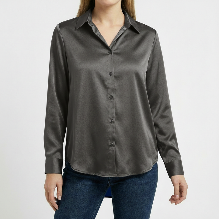 Valeria | Camicetta Donna con Colletto Classico e Orlo Annodato | Elegante