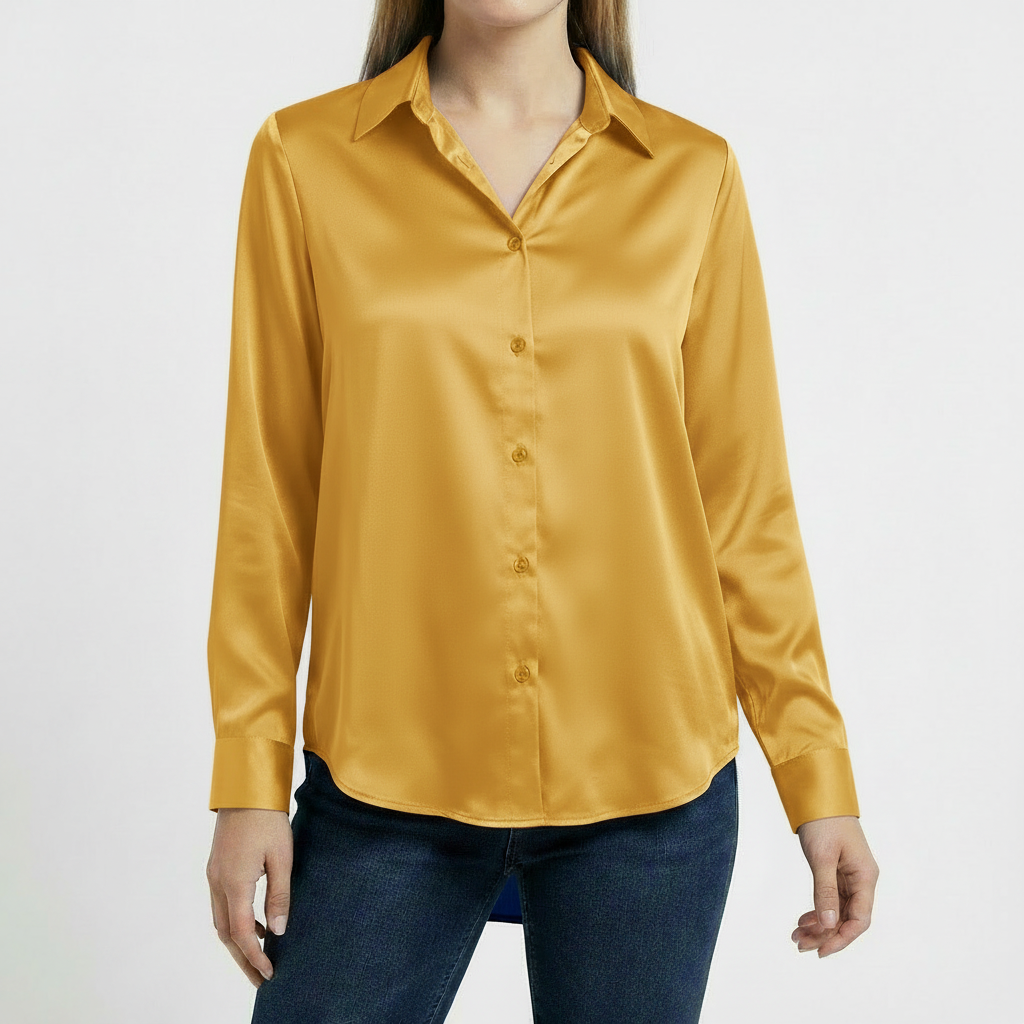 Valeria | Camicetta Donna con Colletto Classico e Orlo Annodato | Elegante