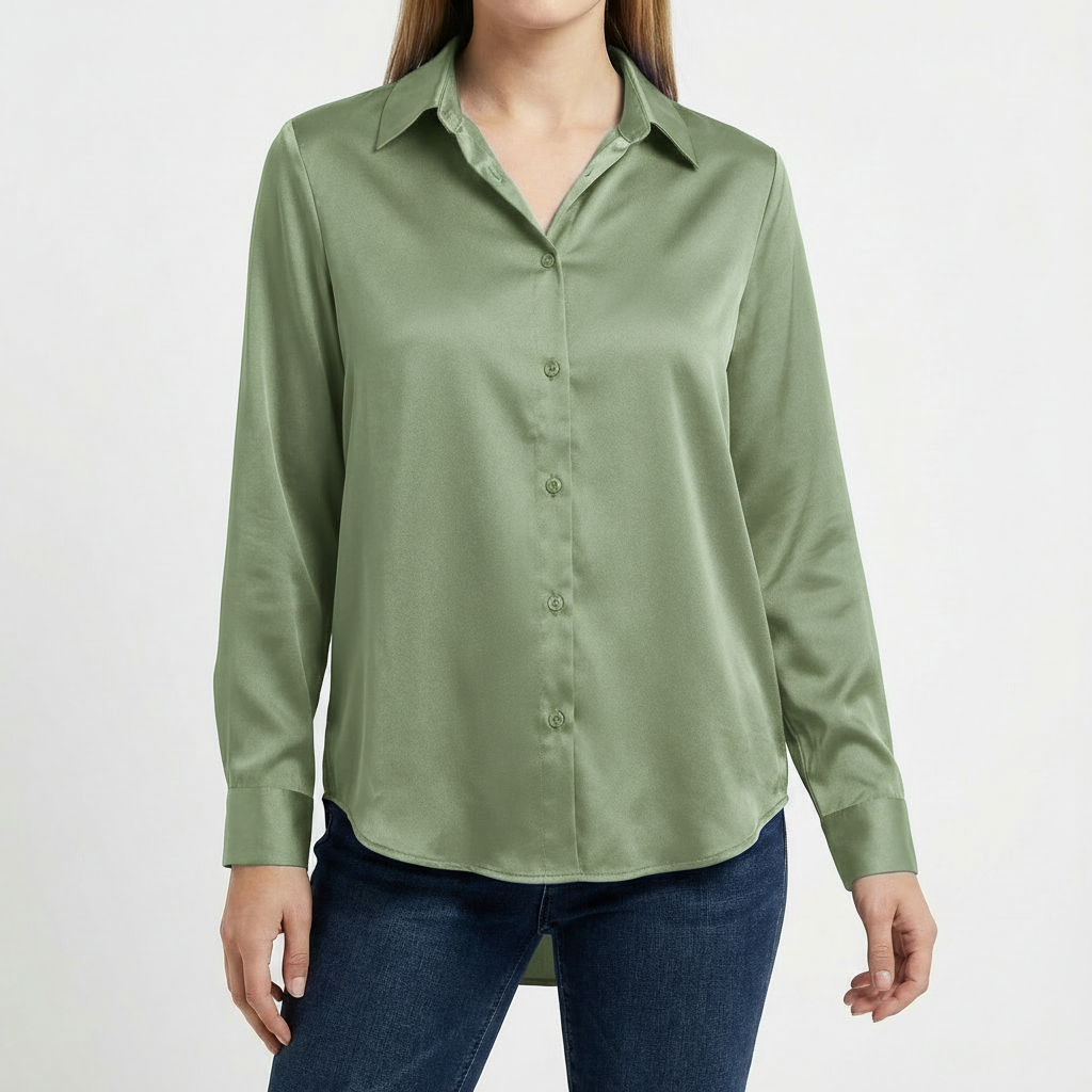 Valeria | Camicetta Donna con Colletto Classico e Orlo Annodato | Elegante