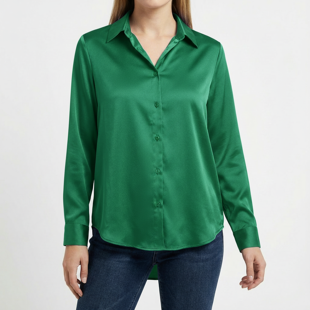 Valeria | Camicetta Donna con Colletto Classico e Orlo Annodato | Elegante