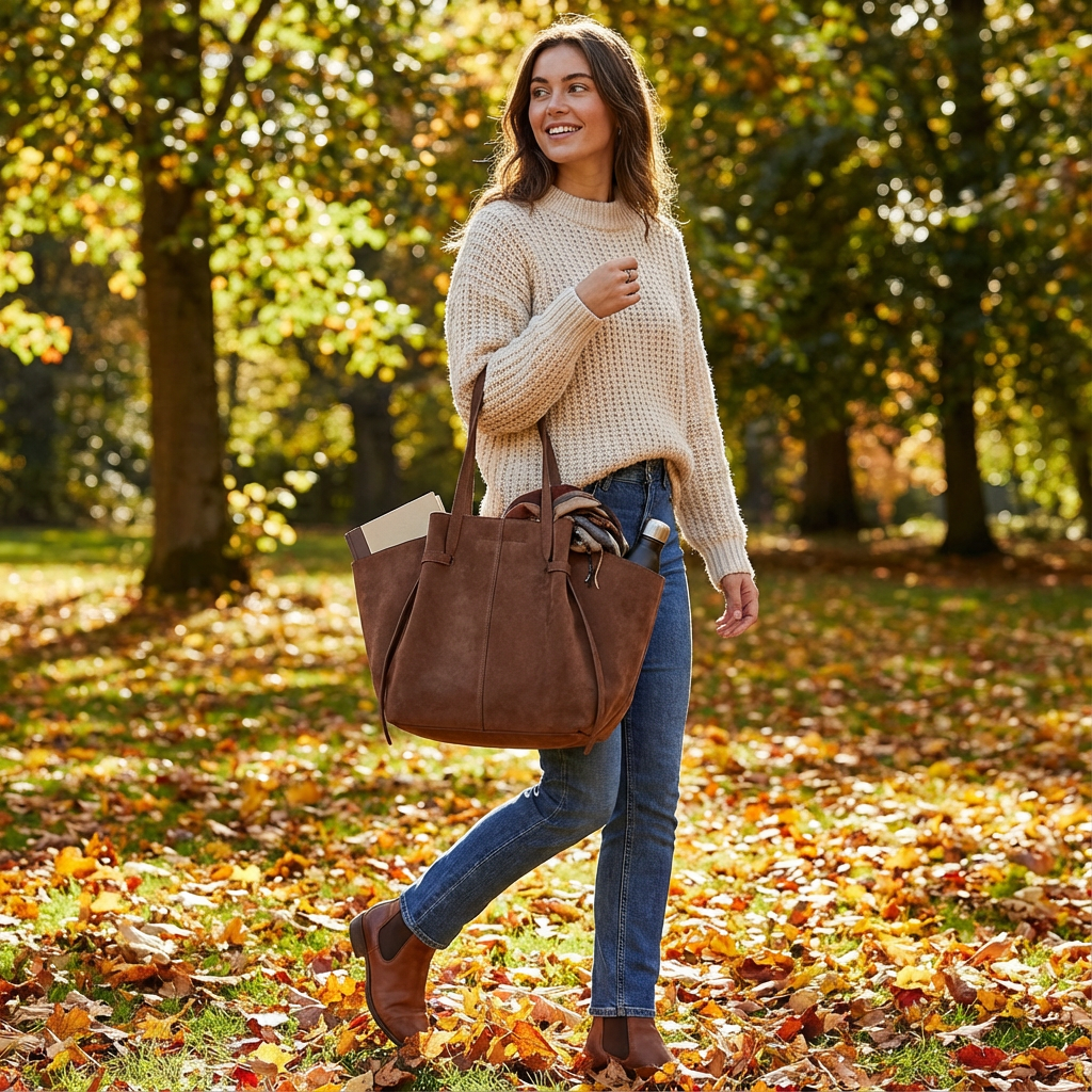 Valeria | Borsa Marrone a Spalla da Donna con Sagoma Alata e Laccetti Pendenti | Stile Bohemien Elegante