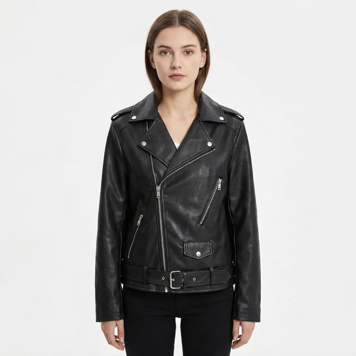 Valeria | Giacca Biker con Cerniera Donna