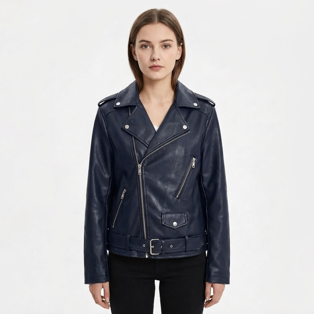 Valeria | Giacca Biker con Cerniera Donna