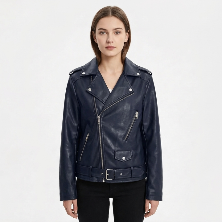 Valeria | Giacca Biker con Cerniera Donna