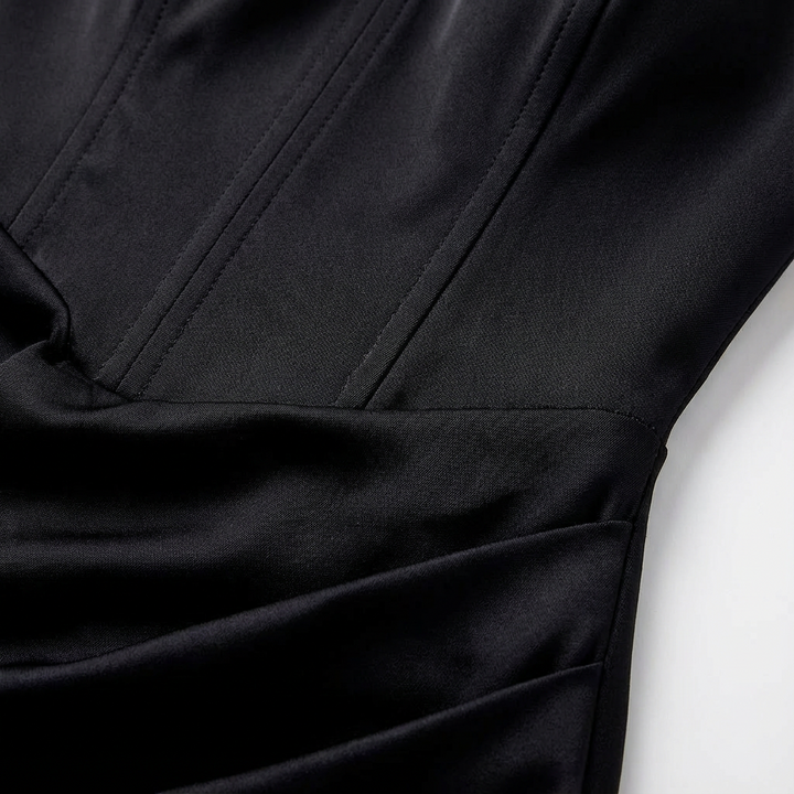 Valeria | Abito Maxi Donna con Scollo a Cuore e Drappeggio | Elegante