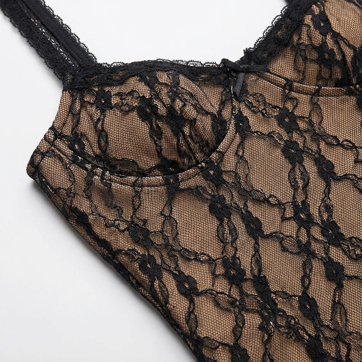 Valeria | Mujer Marrón Vestido Midi Con Escote Corazón Y Tirantes Finos | Sensual