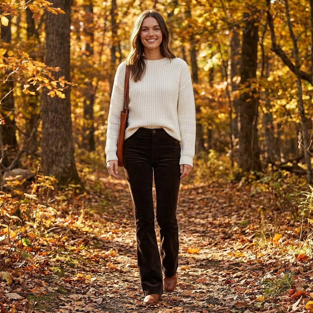 Valeria | Pantalón Mujer Con Pernera Acampanada Y Talle Alto | Retro