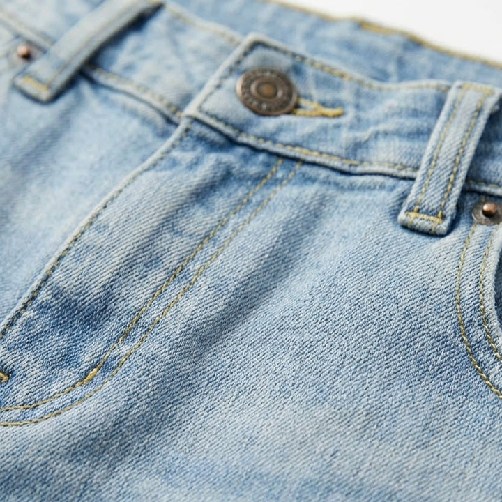 Valeria | Jeans Donna Con Gamba Larga E Vita Bassa | Retrò