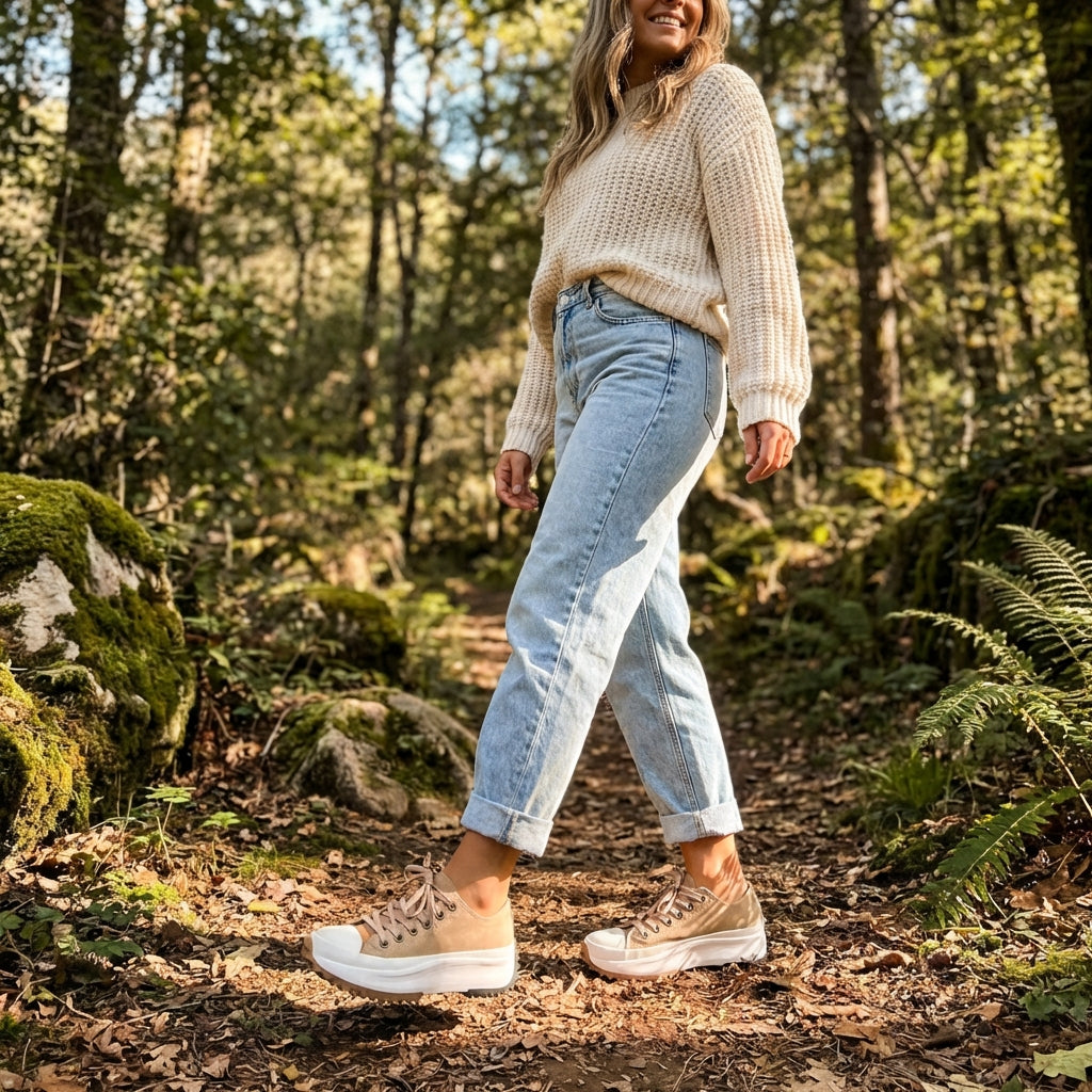 Vega | Scarpe da donna con zeppa, lacci, punta chiusa