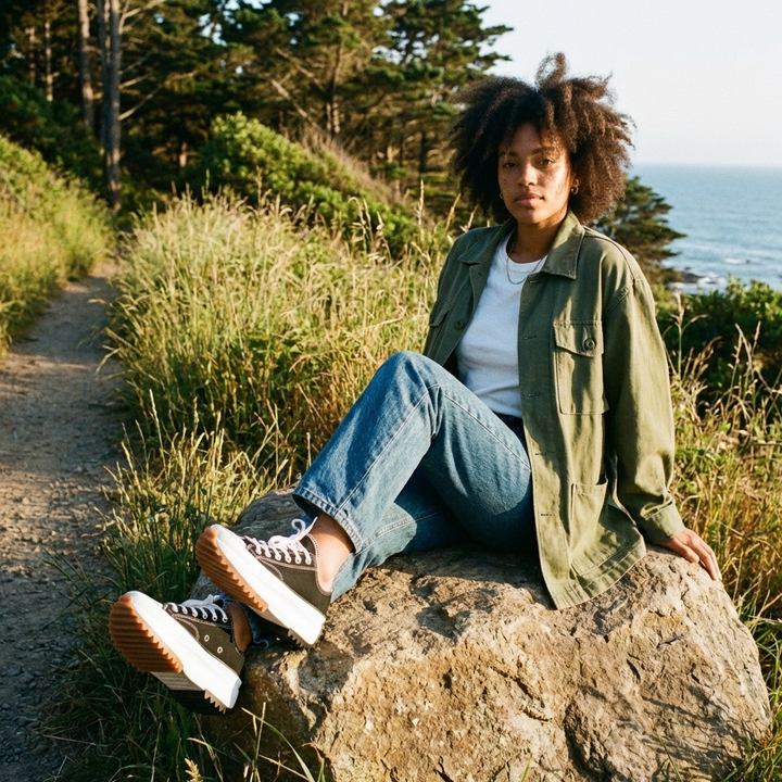 Vega | Mujer Zapatillas Plataforma Cordones Puntera