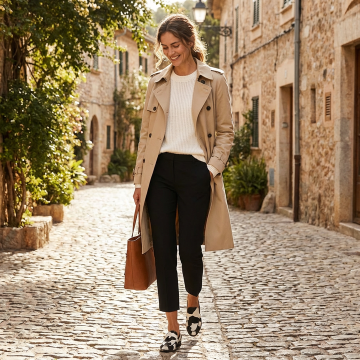 Vera | Mocassini Stampa Mucca con Tacco Basso Donna