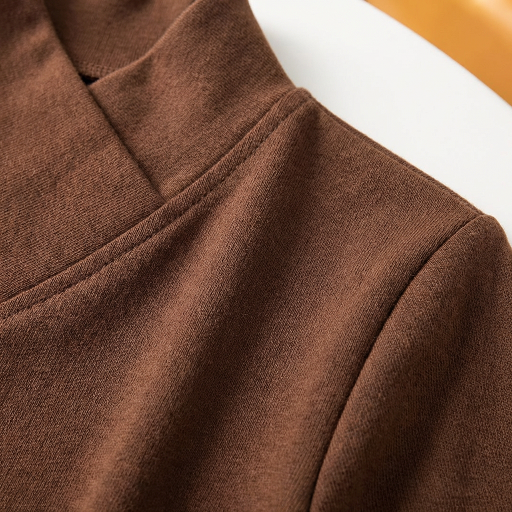 Vera | Top Cuello Alto Cruzado Manga Larga Mujer