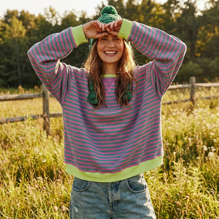 Vicki | Sudadera de Mujer con Cuello Redondo Oversize