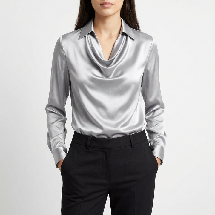 Willow | Blusa da Donna a Manica Lunga con Collo a Barca