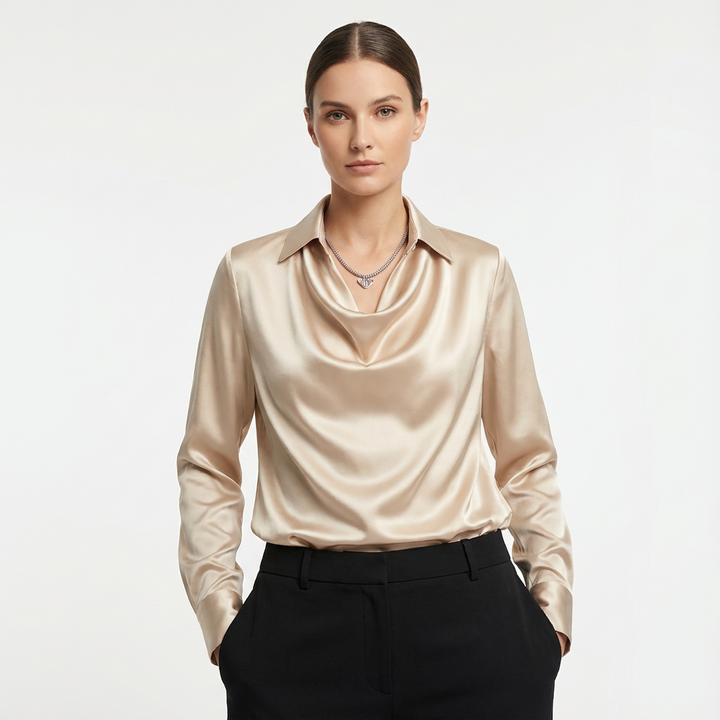 Willow | Blusa da Donna a Manica Lunga con Collo a Barca