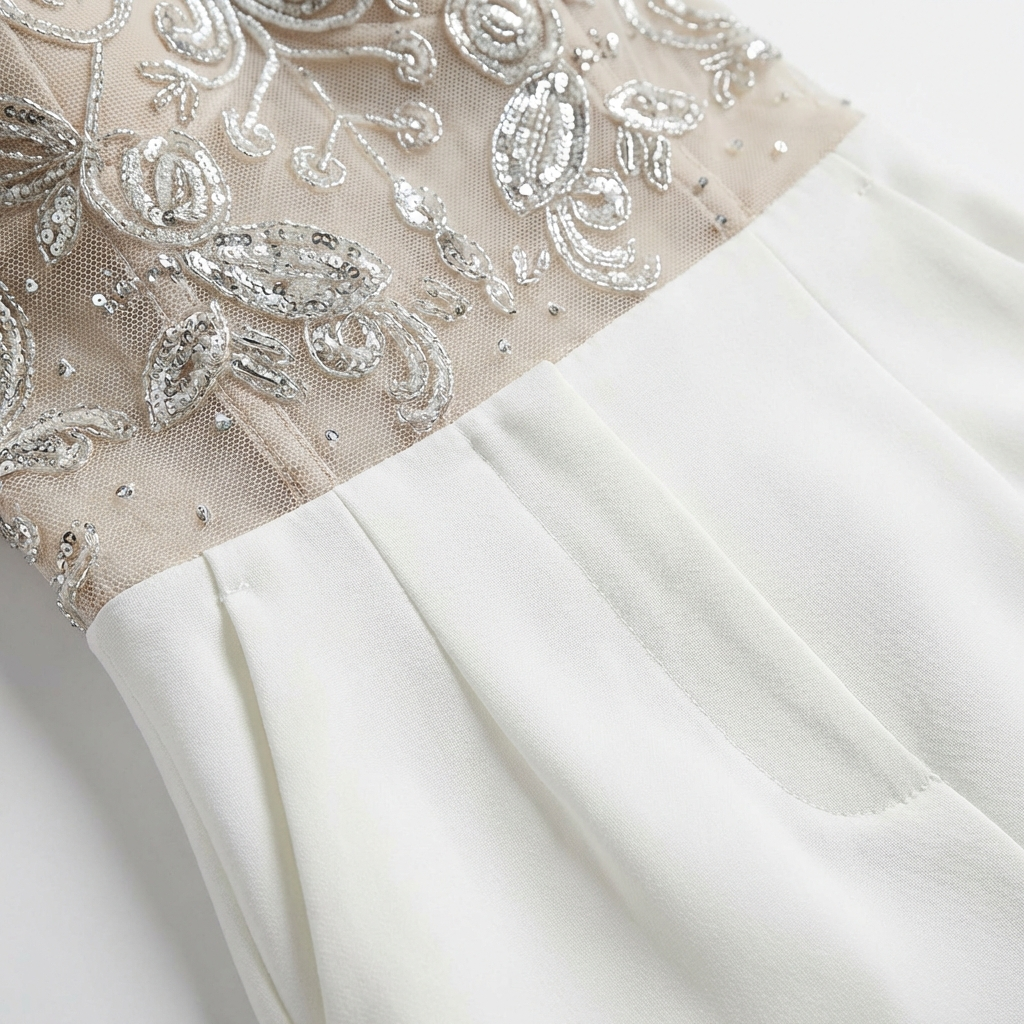 Krista | Mono Largo sin Tirantes de Pierna Recta para Mujer