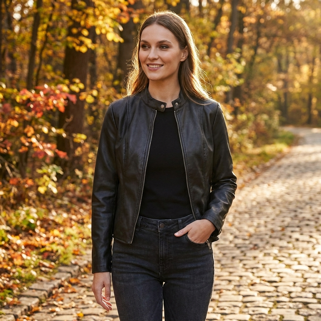 Tina | Giacca Biker Attillata da Donna